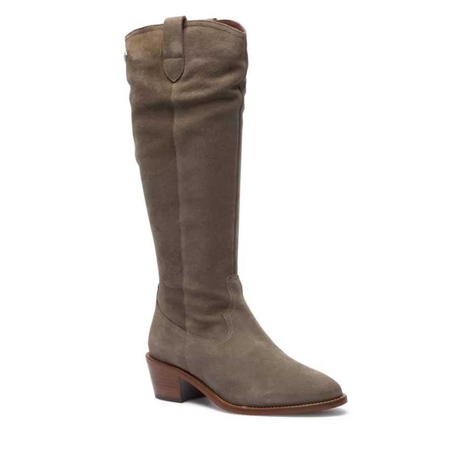 Knee High Boots | Carl Scarpa Altino Grey Suede Boots