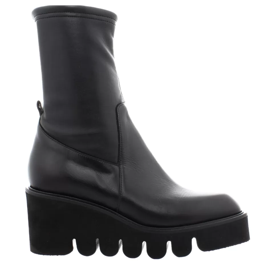 Ankle Boots | Carl Scarpa Ariel Black Leather Wavesole Ankle Boots