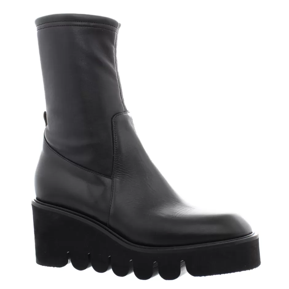 Ankle Boots | Carl Scarpa Ariel Black Leather Wavesole Ankle Boots