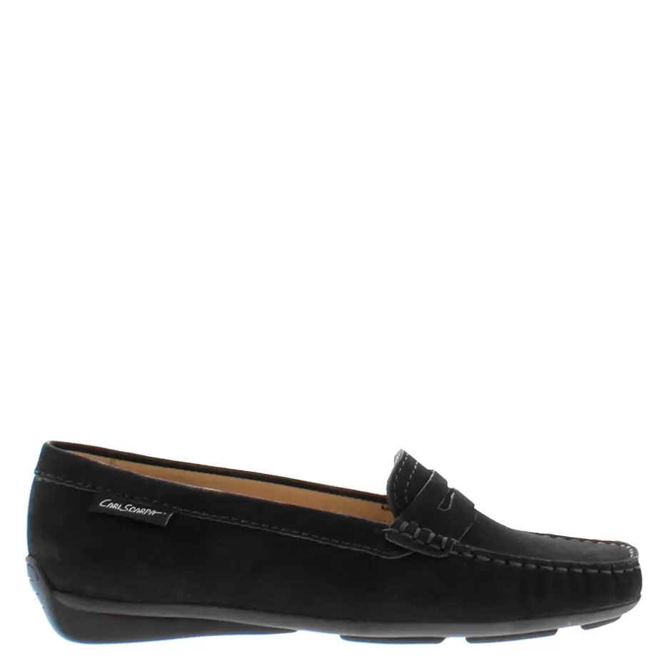 Suede Loafers | Loafers | Carl Scarpa Bettina Black Suede Slip-On Loafers