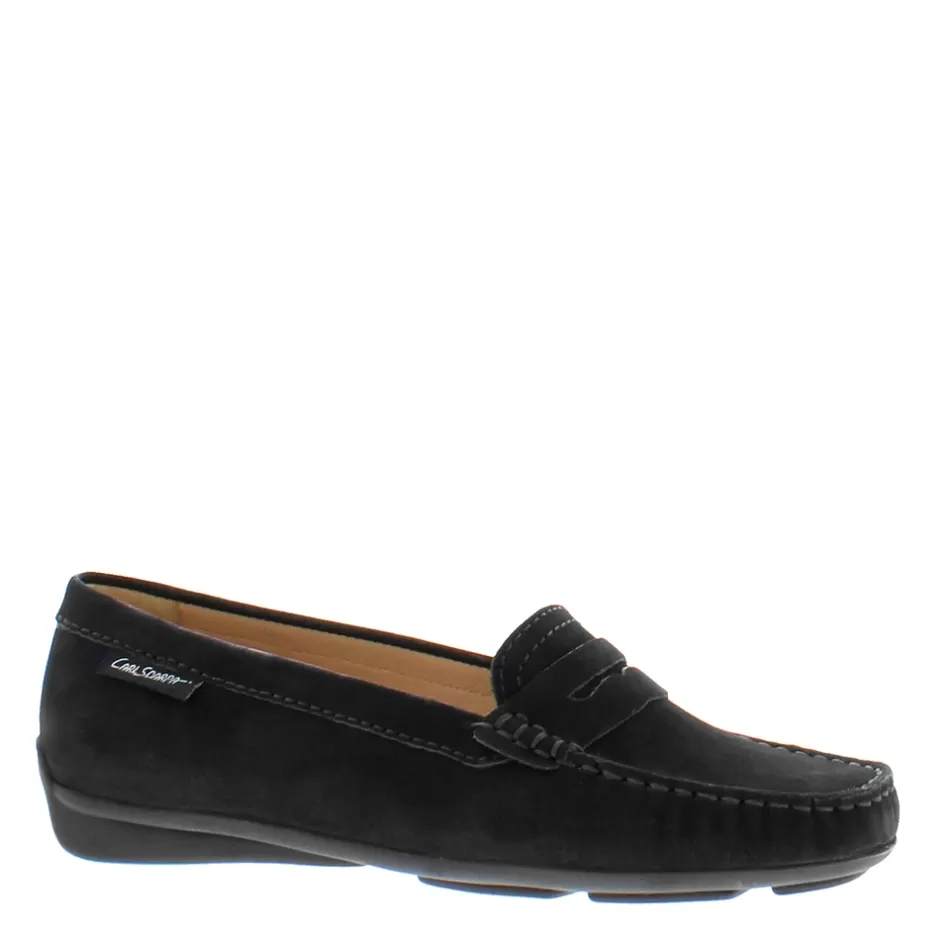 Suede Loafers | Loafers | Carl Scarpa Bettina Black Suede Slip-On Loafers