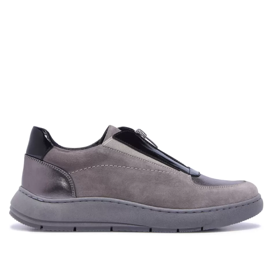 Trainers | Carl Scarpa Crishelle Pewter Suede Trainers