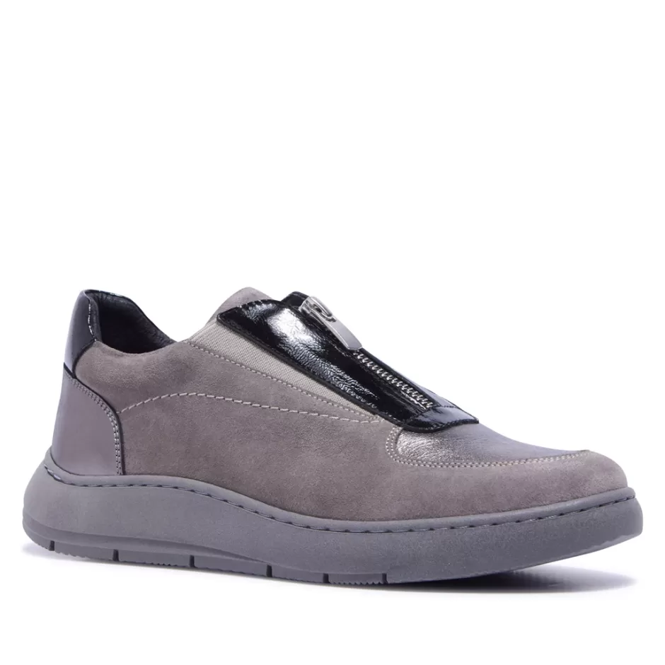 Trainers | Carl Scarpa Crishelle Pewter Suede Trainers