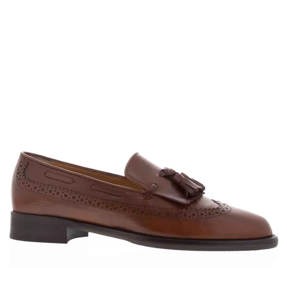 Leather Loafers | Loafers | Carl Scarpa Elesta Tan Leather Oxford Style Loafers