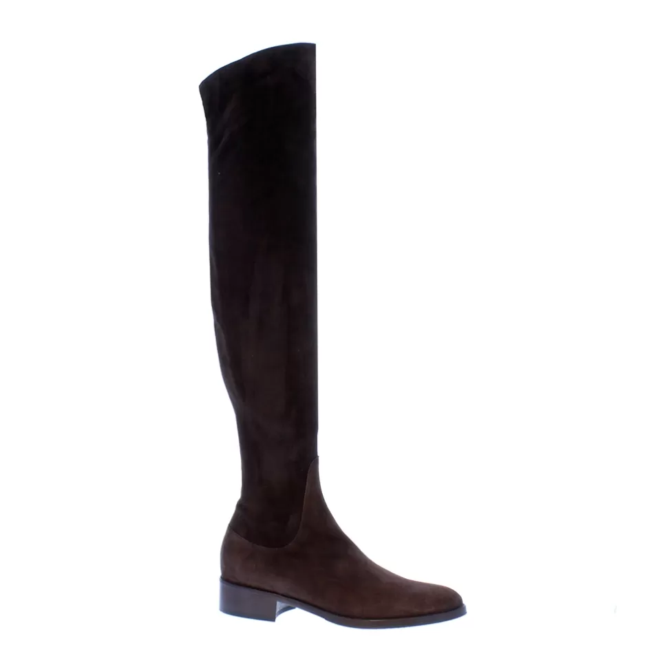 Knee High Boots | Carl Scarpa Emalynne Brown Italian Suede Over The Knee Boots