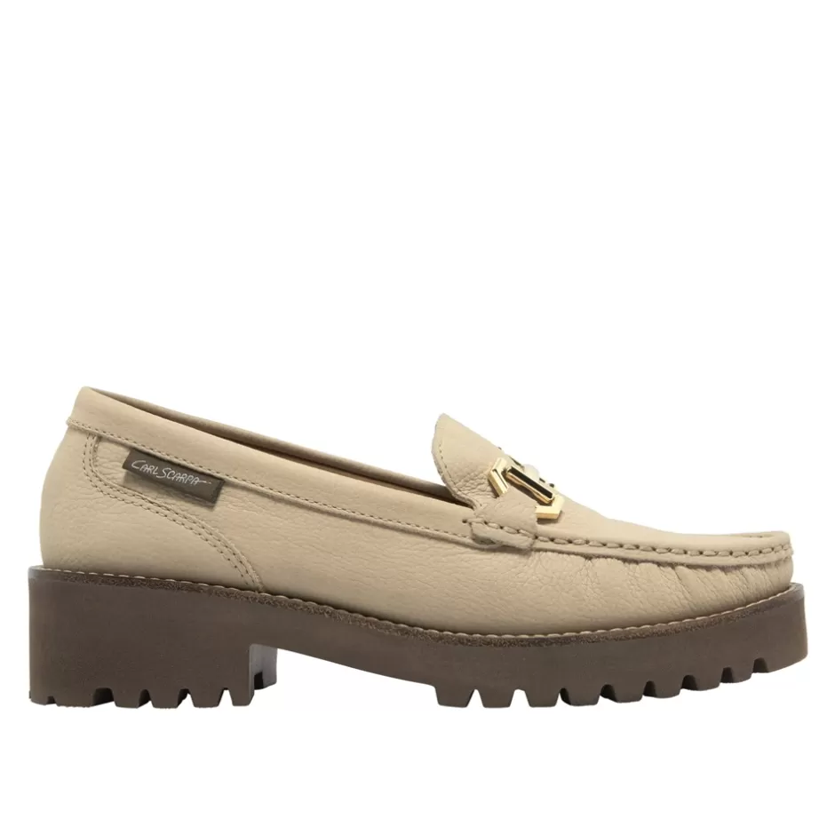 Suede Loafers | Loafers | Carl Scarpa Etana Beige Suede Chunky Loafers