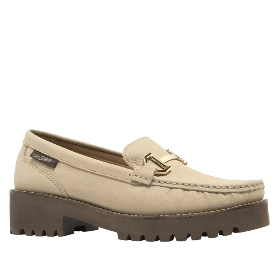 Suede Loafers | Loafers | Carl Scarpa Etana Beige Suede Chunky Loafers