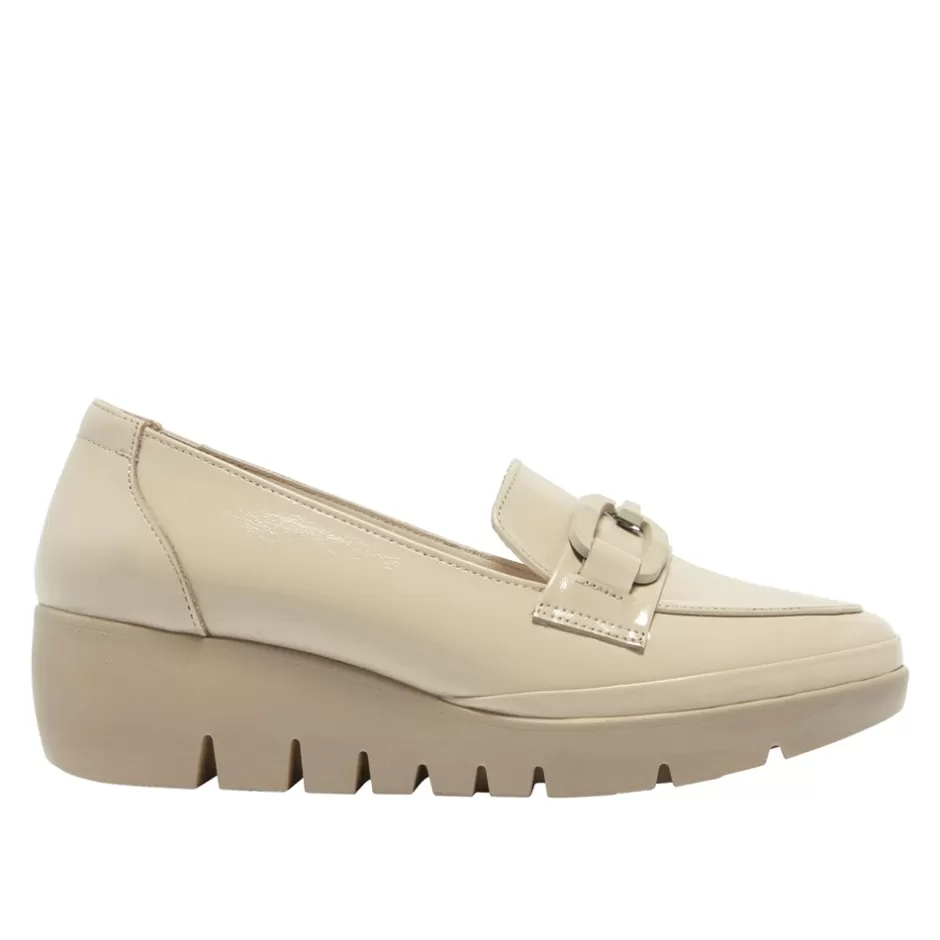 Leather Loafers | Loafers | Carl Scarpa Forza Off White Leather Wedge Loafers