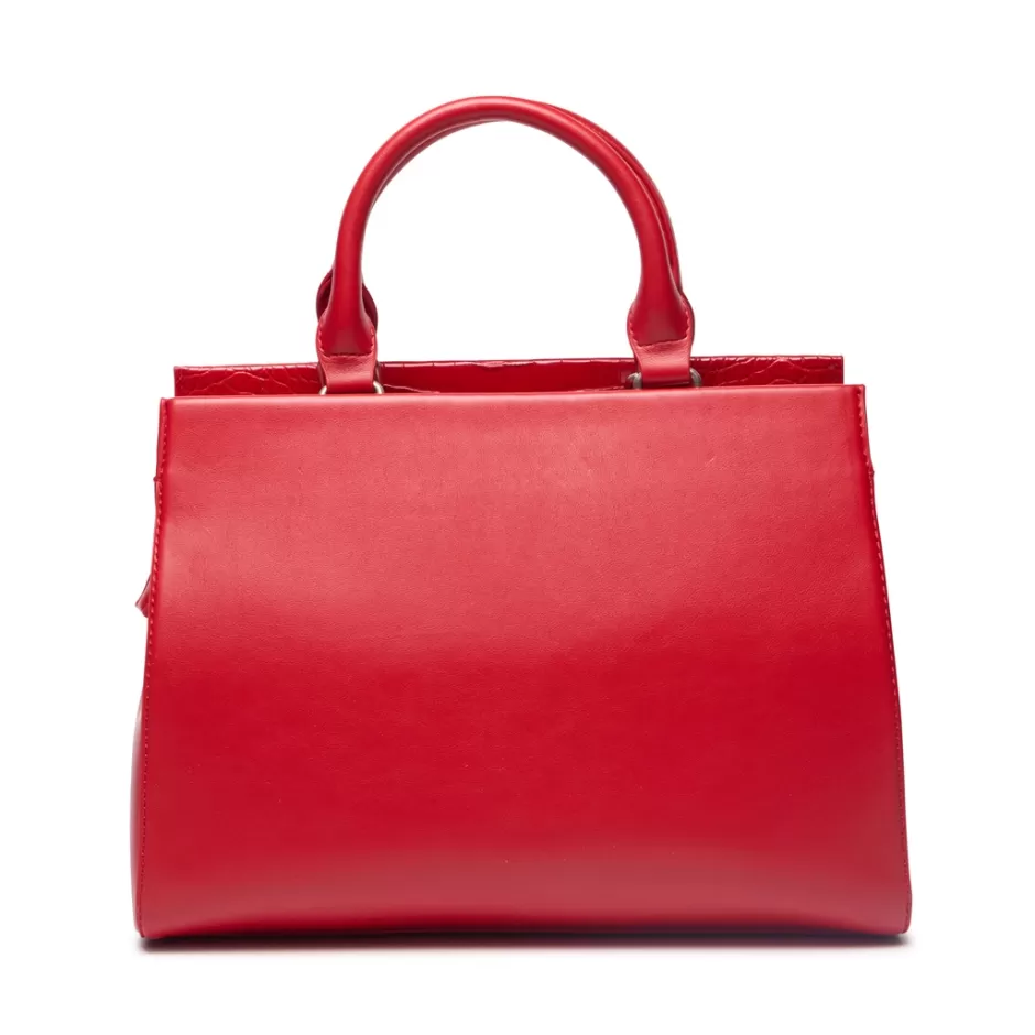 Bags | Carl Scarpa Kleo Red Croc Handbag