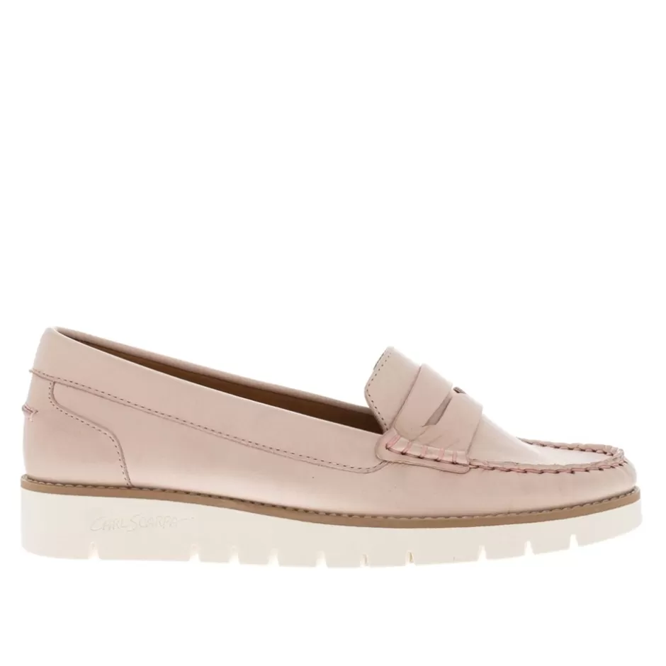 Leather Loafers | Loafers | Carl Scarpa Lucentia Nude Leather Wedge Loafers