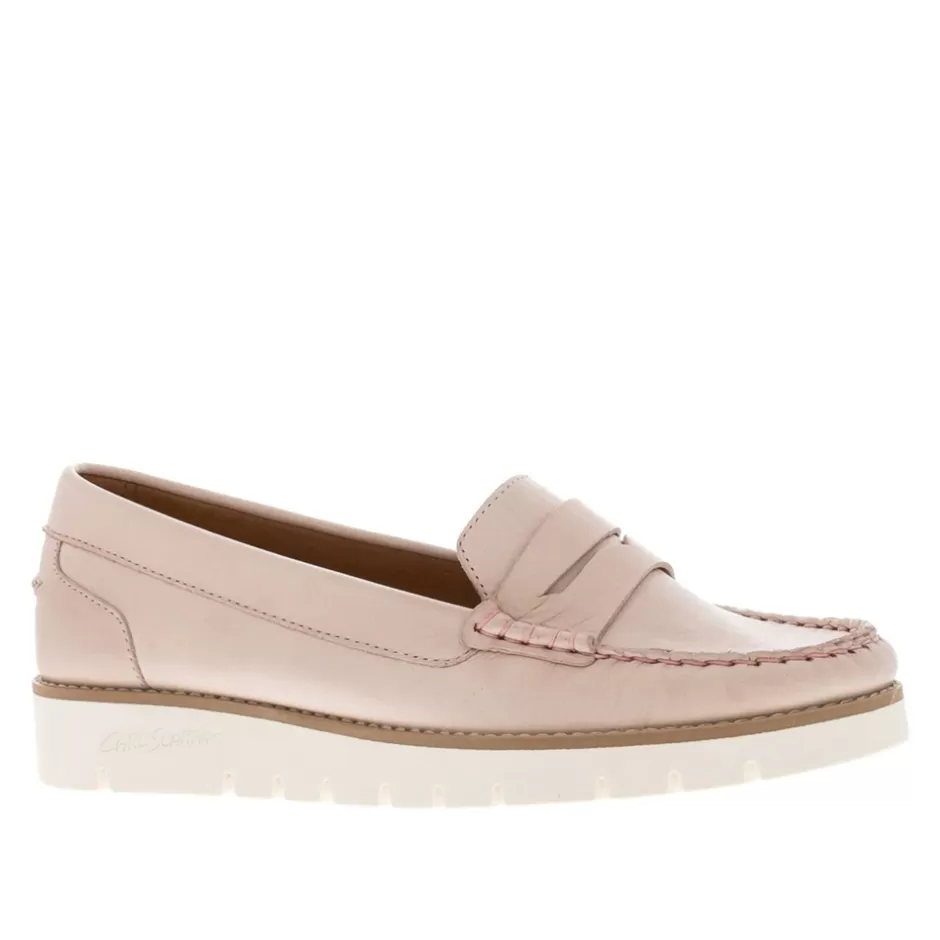 Leather Loafers | Loafers | Carl Scarpa Lucentia Nude Leather Wedge Loafers