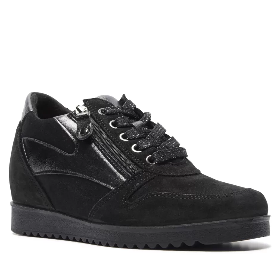 Leather Trainers | Trainers | Carl Scarpa Nemoli Black Leather Trainers
