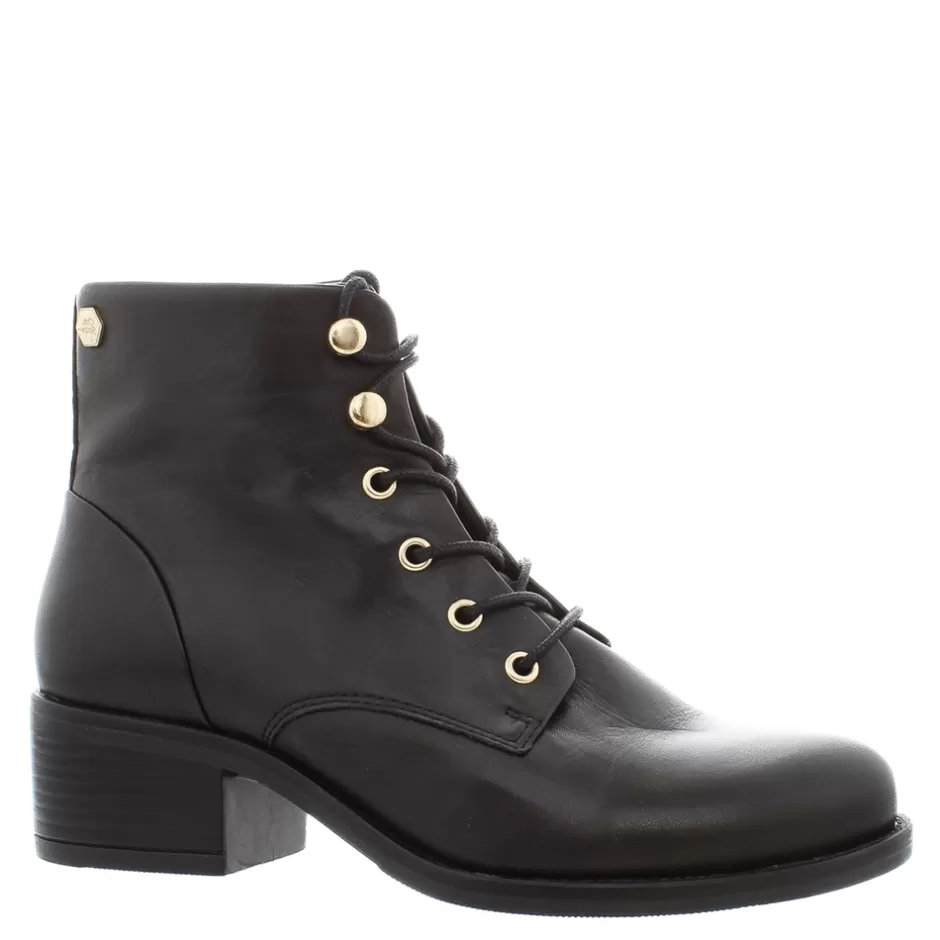 Ankle Boots | Carl Scarpa Ocean Black Leather Lace Up Ankle Boots