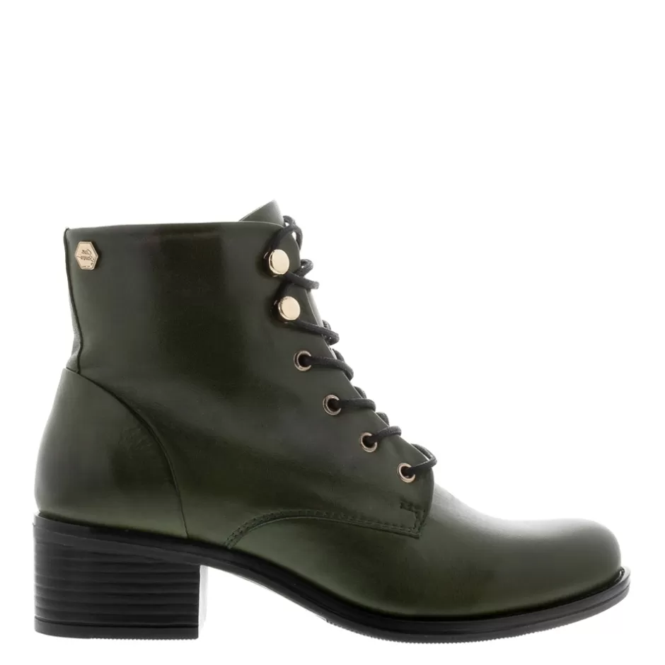Ankle Boots | Carl Scarpa Ocean Green Leather Lace Up Ankle Boots