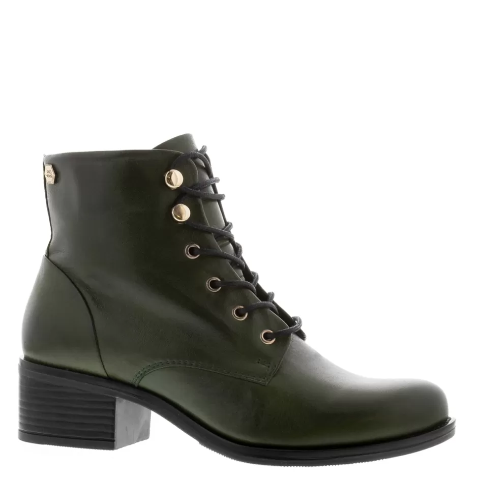 Ankle Boots | Carl Scarpa Ocean Green Leather Lace Up Ankle Boots