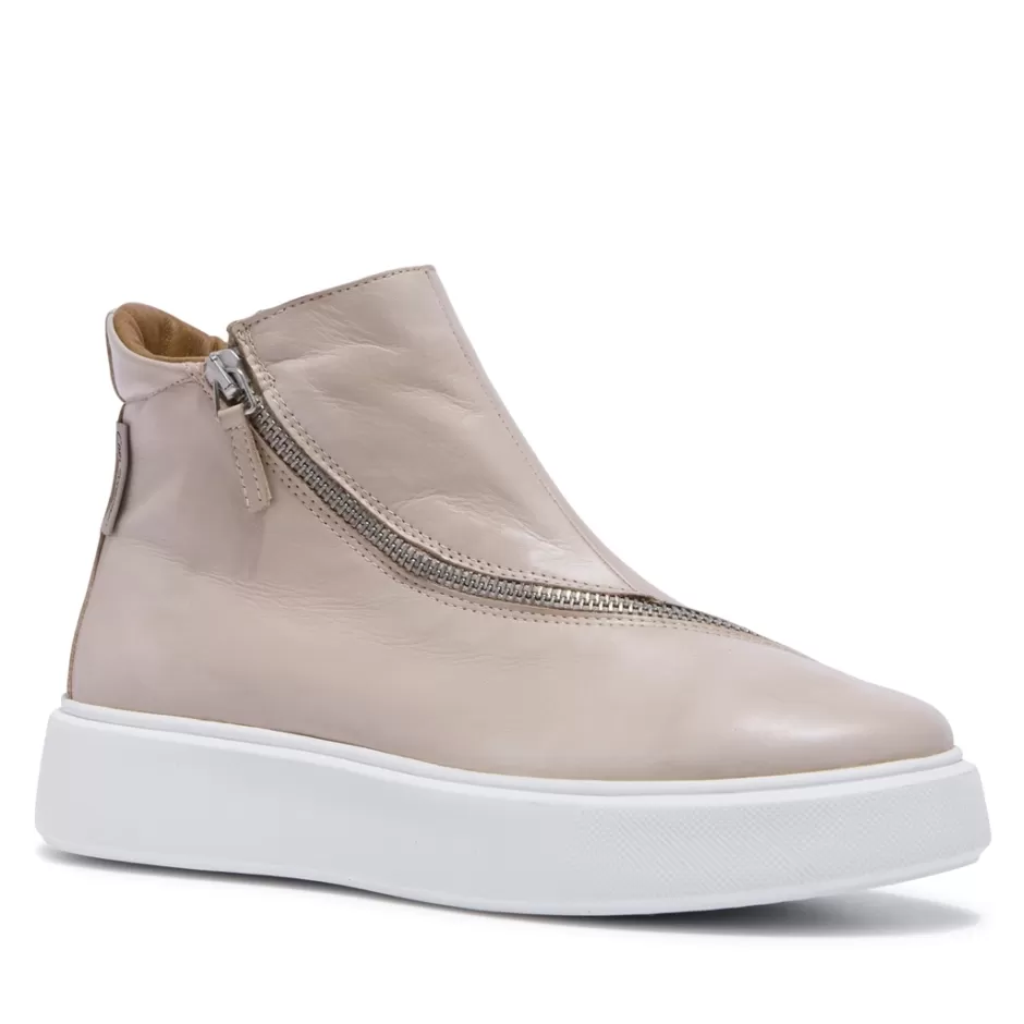 Leather Trainers | Trainers | Carl Scarpa Serpa Beige Leather Trainers