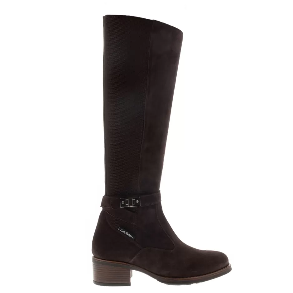 Knee High Boots | Carl Scarpa Tucci Brown Suede Chunky Knee High Boots